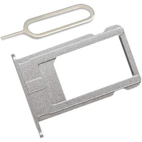 SIM Card Slot Holder Replacement Part for iPhone 6 Plus Incl Eject Pin + Cloth (Gray)
