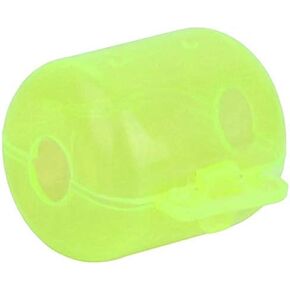 Zer one 50 Pcs Plastic Fishing Hook Box Clamshell Fluorescent Yellow Squid Lure Hook Box Cover Case Fishing Accessory Tackle Box