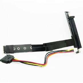Sintech M.2 NGFF Key M to PCIe 16X Graphics Card Riser Adapter Card,Nvme to PCI-e PCI-Express 16X Extension Cable 25cms