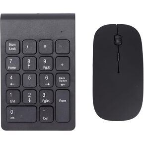 Number Pad and Mouse Combo, Plug and Play, 2.4GHz Technology, 1200 DPI, Compact, Portable, for Win 2000 XP Vista 7 8 10, Home Office, Travel