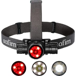 Sofirn HS21 Headlamp with Red Light, 2200 Lumen Led Bright Head lamp USB C Rechargeable with Spotlight, Floodlight, Powerful Headlight Waterproof for Adults, Camping, Hunting, Hardhat, Work, Emergency