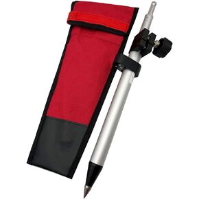 Stakeout Surveying Prism Pole for Leica, Handheld Surveying Pole with Twist Lock Extended to 60cm,with Level Bubble and Soft Bag