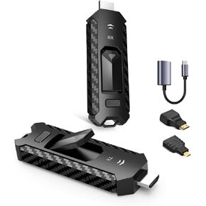 Wireless HDMI PRO- Transmitter and Receiver, Portable Multi-TVs Extender Kit, Plug and Play, Heat-Control, 5.8G/2.4G @60Hz 165FT/50M, Wirelessly Stream Video/PPT from Laptop to Multiple HDTVs/Monitors