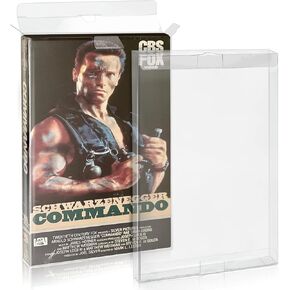 VHS Cover Storage Case, Clear VHS Cassette Display Case Container - 10 Packs