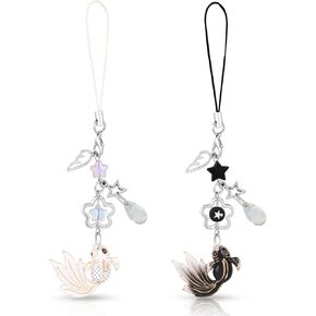 2pcs Phone Charm Cute, Cell Phone Tether Carp Star Phone Lanyard Straps Phone Case Keychain Accessories for Women Phone Bag Camera Pendants Décor