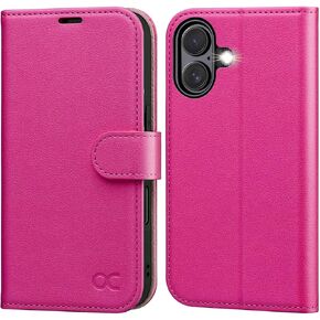 OCASE Compatible with iPhone 16 Plus Wallet Case, PU Leather Flip Folio Case with Card Holders RFID Blocking Kickstand [Shockproof TPU Inner Shell] Phone Cover 6.7 Inch 2024, Black