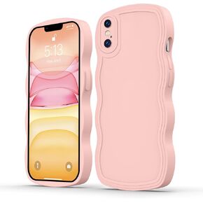 Crystal Clear Case for iPhone X/iPhone Xs, Soft Cute Flexible Multi-Color Thin TPU Shockproof Full Body Protective Girls Women Boy Men Cases for iPhone Xs/X 5.8", Pink(1-19)