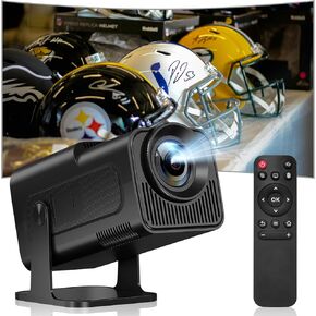 Mini Projector with WiFi and Bluetooth 150-Inch Portable Outdoor Projector 1080P 4K Support WiFi 6 Auto Keystone Smart Movie TV Projector for Bedroom