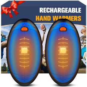 Hand Warmers Rechargeable 2 Pack,Upgraded USB 2 in 1 Electric Football Hand Warmer for Outdoor Indoor,Portable Heater for Camping Hunting Golf Rechargeable,Best Warm Gift for Men
