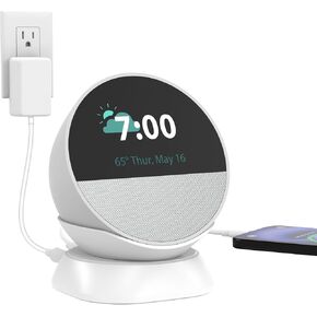 PlusAcc Stand for Spot with USB-C and USB-A Charging Ports, Desktop Holder Base Accessories for Cellphones and Earbuds, Space-Saving Design (Black)