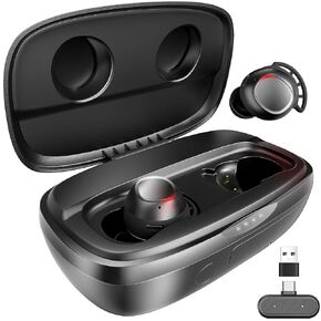IAMJOY Wireless Gaming Earbuds, 20ms Low Latency Earbuds, Compatible with Meta Quest 3/2, PS5/4, with 2.4Ghz Dongle & Bluetooth, Game Earbuds with Mic for Steam Deck, VR, Switch, PC