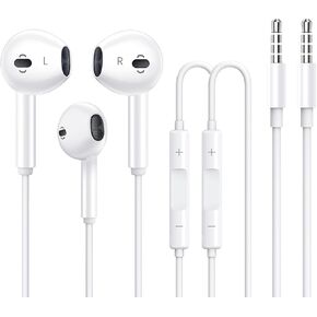 2 Pack Apple Earbuds [Apple MFi Certified] Headphones Earphones with 3.5mm Wired in Ear Headphone Plug(Built-in Microphone & Volume Control) Compatible with iPhone,iPad,iPod,PC,MP3/4,Android -White