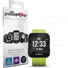 Screen Protector Kit for Garmin Forerunner 35 & 30 (Tempered Glass) 3-Pack