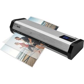 SINCHI Robust 6-Roller Laminator Machine with LCD Display, 3-10 Mil, Heavy Duty, 13-inch Thermal Laminating Machine for Commercial Use, 1.5-Minute Warm-up, 90 Inches/Minute, 105 Settings & 99 Memories