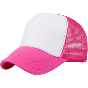 UTOWO 5 Panel Adjustable Baseball Cap Snapback Trucker Hat Mesh Trucker Cap for Baby Girls Boys fit for 2-5T