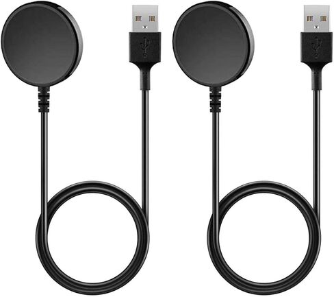 [عبوتان] Ginffaa متوافق مع شواحن Samsung Galaxy Watch 6/6 الكلاسيكية، وGalaxy Watch 5/5 Pro/4/4 Classic/3 /Active 2/Active Charger، وقاعدة شحن لاسلكية بديلة USB A سلك كابل شحن (3.3 قدم/1 متر) in Kuwait