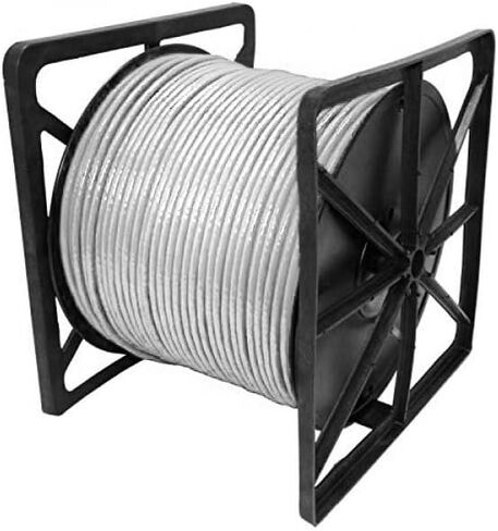 DRIPSTONE 1000ft CAT6 Outdoor Direct Burial Solid CCA Cable 23AWG Waterproof Wire HDPE Insulated Polyethylene for Indoor/Outdoor Installations, Easy Pull Box (White) in Saudi Arabia