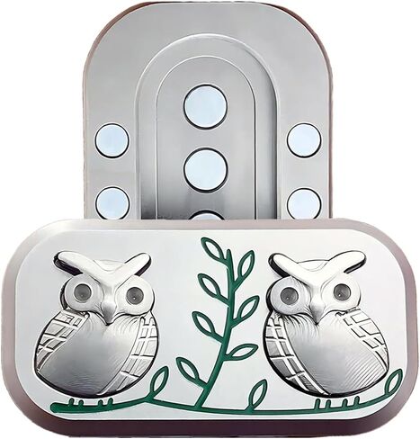 New Decompression Metal Poker Fidget Slider,Men's EDC Hand Slider,Poker Push Card Stress Relief Toys,Twig Sitting Owl Shape Design Fidget Toys,Office Desk Toys Gifts for Boyfriend and Father (Black) in Saudi Arabia