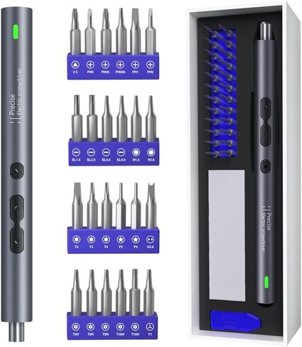 Mini Electric Screwdriver, LIFEGOO 58 in 1 Electric Screwdriver Kit with 50 Magnetic Bits, Digital Display Precision Electric Screwdriver Cordless Repair Tool for Phone Watch Camera Laptop in Kuwait