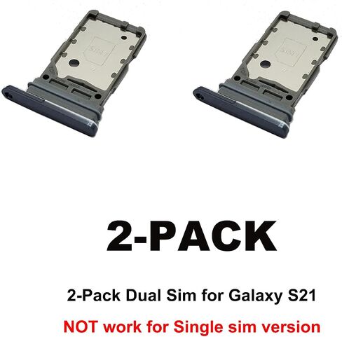 for Galaxy S21 Dual SIM Card Tray Replacement, Single SIM Card Slot Holder Compatible with Galaxy S21 (Phantom Grey) in Saudi Arabia