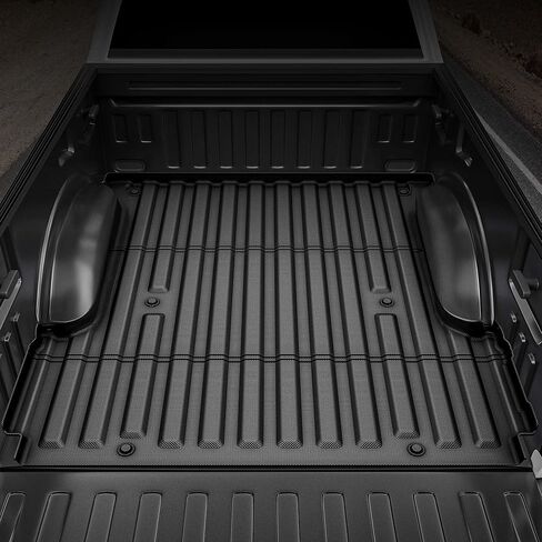 بطانة سرير شاحنة oEdRo تناسب 2019-2024 شيفروليه سيلفرادو/جي إم سي سييرا 1500 5.8 قدم، بطانة سرير TPE شديدة التحمل لجميع الأحوال الجوية لملحقات تشيفي سيلفرادو 2024، أسود in Kuwait