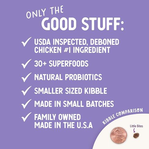 Health Extension Bundle - Little Bites Dry Dog Food Chicken & Brown Rice Recipe (4 lbs) and Wet Dog Food Chicken Recipe (12.5oz Single Can) - Complete Nutrition for Dogs in Saudi Arabia