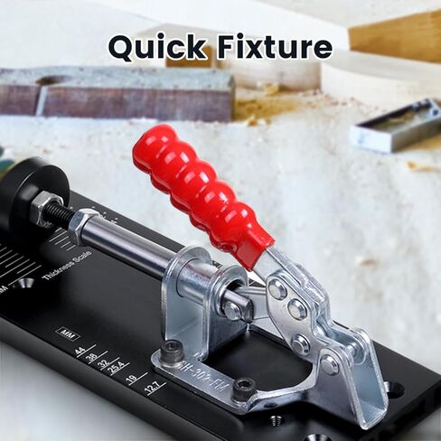 طقم رقصة ثقب الجيب مع دعم جانبي قابل للتعديل دليل الحفر مع محدد لقمة الحفر لأعمال النجارة الألومنيوم وتد الرقصة XK4 PRO in Kuwait