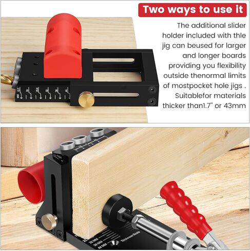 طقم رقصة ثقب الجيب مع دعم جانبي قابل للتعديل دليل الحفر مع محدد لقمة الحفر لأعمال النجارة الألومنيوم وتد الرقصة XK4 PRO in Kuwait