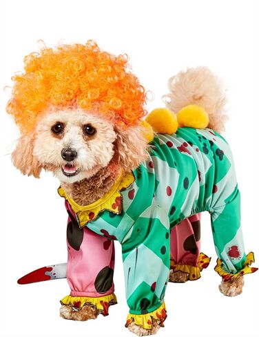 Rubies Killer Clown Fun and Cute Pet Costume Jumpsuit and Wig for Themed Party and Halloween, Small in Saudi Arabia