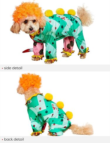 Rubies Killer Clown Fun and Cute Pet Costume Jumpsuit and Wig for Themed Party and Halloween, Small in Saudi Arabia
