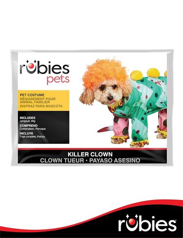 Rubies Killer Clown Fun and Cute Pet Costume Jumpsuit and Wig for Themed Party and Halloween, Small in Saudi Arabia