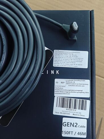 كابل Starlink بطول 150 قدم (46 مترًا) للجيل الثاني القياسي، كابل بديل Starlink V2، كابل تمديد Starlink IP68 مقاوم للماء مع أغطية سيليكون واقية لقابس الكابل للقمر الصناعي V2، رمادي in Kuwait