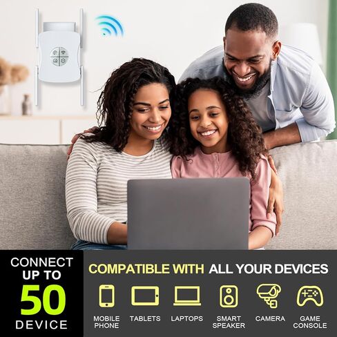 WiFi 6 Extender Signal Booster | AX2400 Dual Band 5GHz & 2.4GHz | Internet Repeater 6X Faster Than Ever Signal Amplifier with Ethernet Port in Kuwait