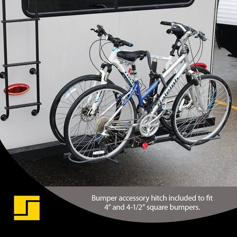 Stromberg Carlson BC-202BA 2-Bike Rack for Vehicle - Bike Rack Hitch Mount, Rigid Car Bike Rack, Bike Accessories for RV, Bike Rack for SUV, Bike Rack for Truck, Trailer Hitch Bike Rack in Kuwait