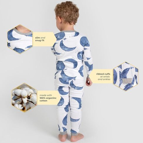 Burt's Bees Baby Baby Boys' Pajamas, Tee and Pant 2-Piece Pj Set, 100% Organic Cotton, Polar Mountain in Saudi Arabia