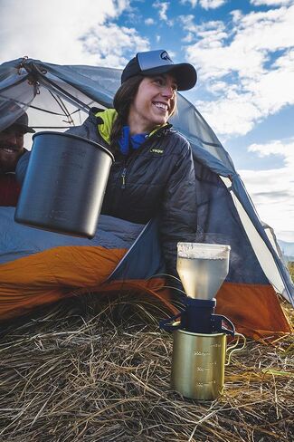 GSI Outdoors Coffee Rocket Pour-Over Coffee Maker I قابلة للطي، التعشيش، مجموعة القهوة بالتنقيط للتخييم والسفر in Kuwait