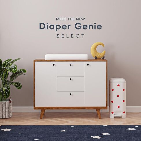 Diaper Genie Select Pail (Multi-Color Polka Dot) is Made of Durable Stainless Steel and Includes 1 Starter Square Refill That can Hold up to 165 Newborn-Sized Diapers. in Saudi Arabia