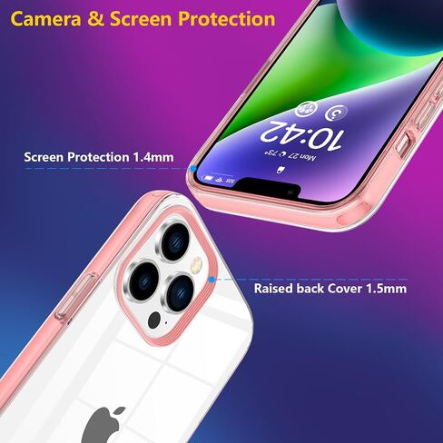 Crystal Clear Case for iPhone X/iPhone Xs, Soft Cute Flexible Multi-Color Thin TPU Shockproof Full Body Protective Girls Women Boy Men Cases for iPhone Xs/X 5.8", Pink(1-19) in Kuwait