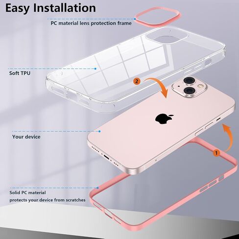 Crystal Clear Case for iPhone X/iPhone Xs, Soft Cute Flexible Multi-Color Thin TPU Shockproof Full Body Protective Girls Women Boy Men Cases for iPhone Xs/X 5.8", Pink(1-19) in Kuwait