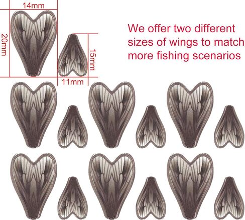 108pcs Fly Fishing Tying Materials Dry Fly DIY Binding Material Insect Wings Fishing for Trout in Saudi Arabia
