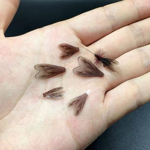 108pcs Fly Fishing Tying Materials Dry Fly DIY Binding Material Insect Wings Fishing for Trout in Saudi Arabia