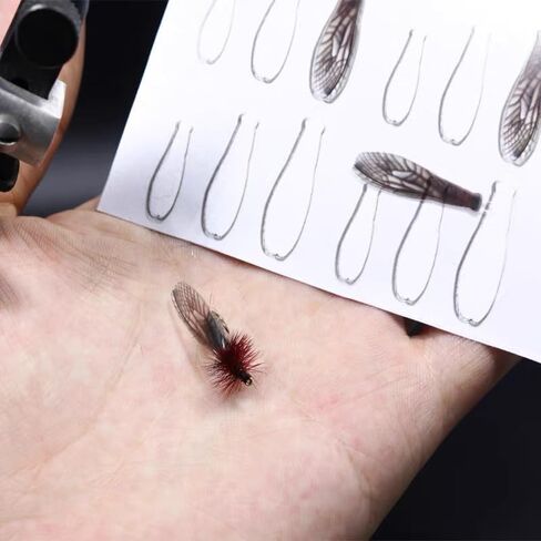 108pcs Fly Fishing Tying Materials Dry Fly DIY Binding Material Insect Wings Fishing for Trout in Saudi Arabia
