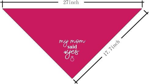 My Mom Said Yes Dog Bandana, Dog Bandana Engagement, My Parents are Getting Married Dog Bandana, Wedding Dog Bandana, Wedding Dog Outfit, White Dog Bandana, Dog Bandana for Small Medium Dogs (C1) in Kuwait