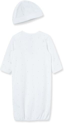 Little Me Unisex Baby 2-Piece Nightgown and Cap Set, White, 0-3 Months in Saudi Arabia