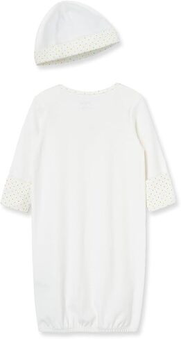 Little Me Unisex Baby 2-Piece Nightgown and Cap Set, White, 0-3 Months in Saudi Arabia