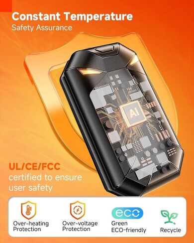 Hand Warmers Rechargeable - Ultra Light & Thin 8000mAh 2 Packs Electric Hand Warmer, Pocket-Sized, Up to 20Hrs - Stocking Stuffers for Him/Adults, Gifts for Men/Women, Camping Accessories/Hunting Gear in Saudi Arabia