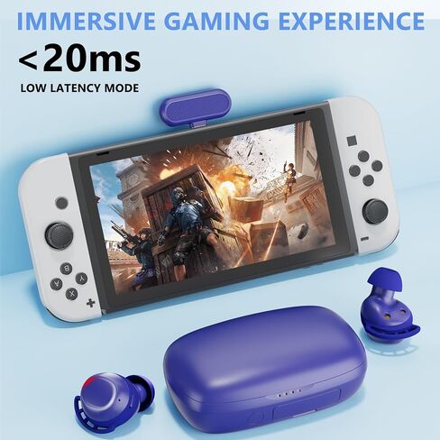 IAMJOY Wireless Gaming Earbuds, 20ms Low Latency Earbuds, Compatible with Meta Quest 3/2, PS5/4, with 2.4Ghz Dongle & Bluetooth, Game Earbuds with Mic for Steam Deck, VR, Switch, PC in Saudi Arabia