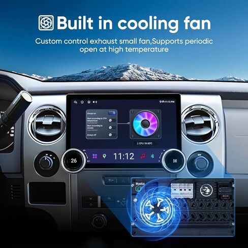 راديو سيارة بمقابض مزدوجة 11.5 بوصة لسيارة Ford F150 2009-2014 تحديث ستيريو، دقة 2000x1200 مع CarPlay اللاسلكي، Android Auto، Android 13,4G RAM+64G ROM، 8-Core، FM/AM، 5G WiFi، التحكم في عجلة القيادة in Kuwait