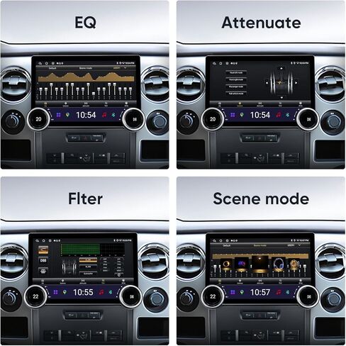 راديو سيارة بمقابض مزدوجة 11.5 بوصة لسيارة Ford F150 2009-2014 تحديث ستيريو، دقة 2000x1200 مع CarPlay اللاسلكي، Android Auto، Android 13,4G RAM+64G ROM، 8-Core، FM/AM، 5G WiFi، التحكم في عجلة القيادة in Kuwait
