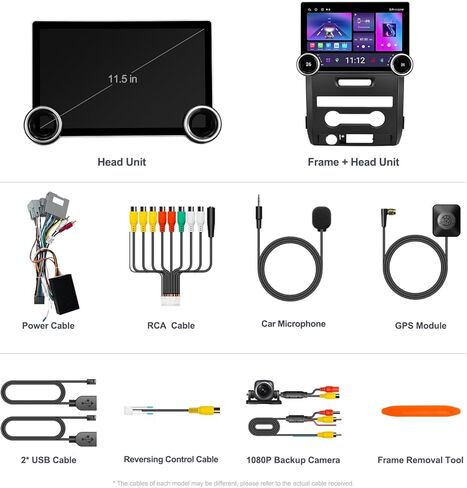 راديو سيارة بمقابض مزدوجة 11.5 بوصة لسيارة Ford F150 2009-2014 تحديث ستيريو، دقة 2000x1200 مع CarPlay اللاسلكي، Android Auto، Android 13,4G RAM+64G ROM، 8-Core، FM/AM، 5G WiFi، التحكم في عجلة القيادة in Kuwait